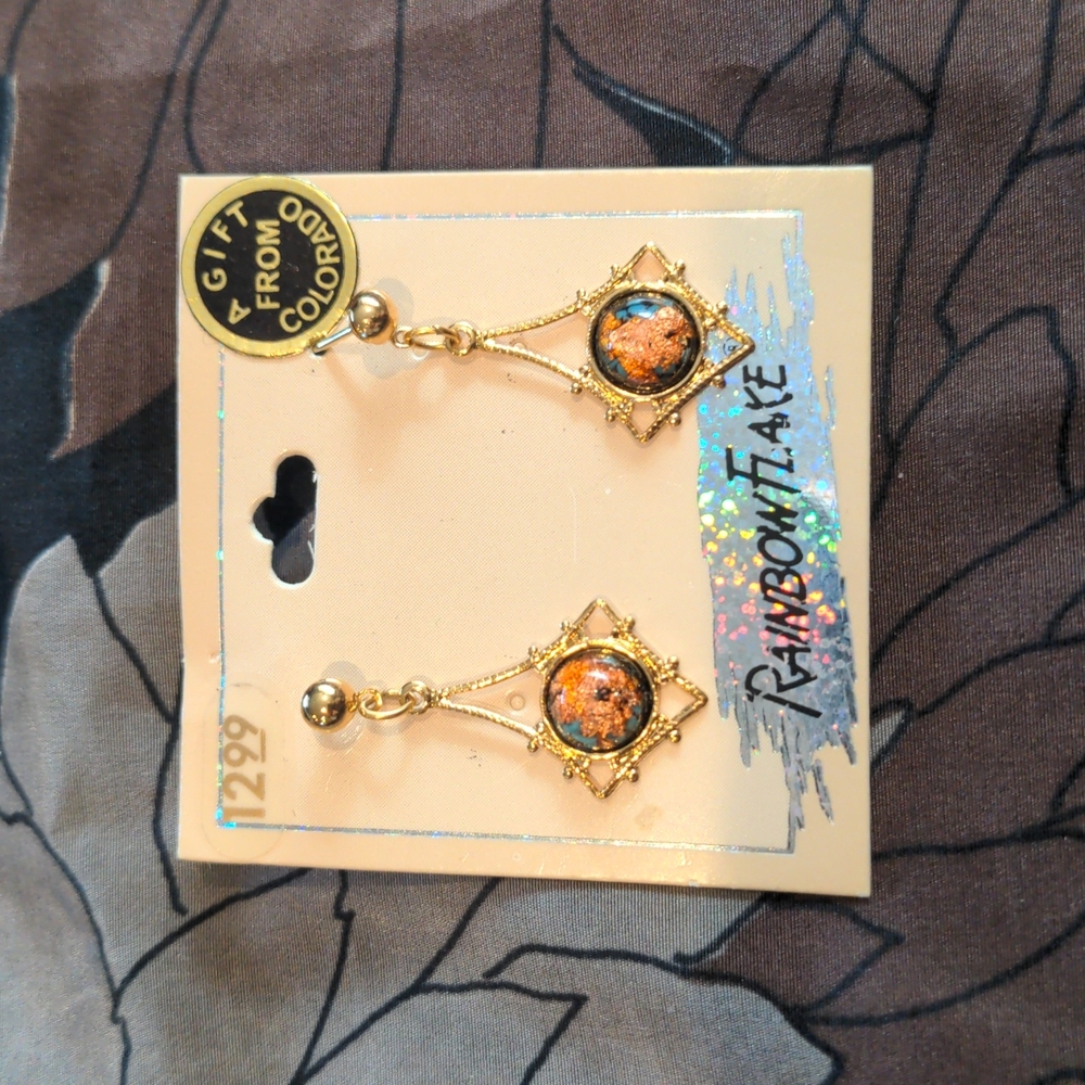 VTG Vintage Rainbow Flake earrings